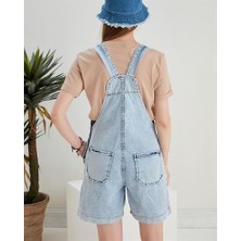 Ben Özgürüm Kadın Mom Jean Şort Salopet