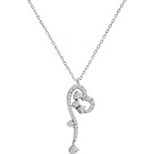 İryum Pırlanta Tohumlu Kalbin Notası Kolye