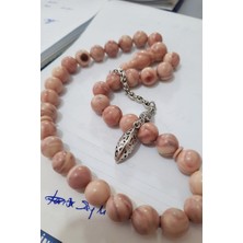 Zenaatkar 12MM Küre Taneli Bej-Krem Katalin Kehribar Tesbih