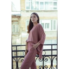 Sobasic Keten Viskon Comfort İkili Takım 46 - Gül Kurusu