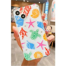 3gen Case Iphone 15 Uyumlu Deniz Canlıları Desenli Şeffaf Silikon Kılıf