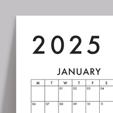 Bi'aldım 2025 Yıllık Planlayıcı Duvar Takvimi, 2025 Takvim