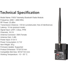 KingKuee Veri Bağlantısı Telemetri Alıcısı ile 30KM Uzun Menzilli FM30 Radyo Modülü Opentx Yarış Uçağı 2.4g FM30 (A) (Yurt Dışından)