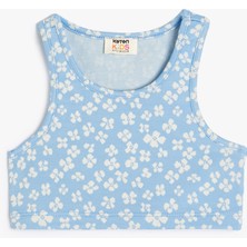 Koton Crop Atlet Kalın Askılı Çiçek Baskılı