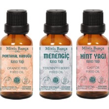 Minia Bahçe Menengiç Yağı 20ML, Portakal Yağı 20ML, Hint Yağı 20ML, %100 Saf