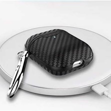 Megafox Teknoloji Uyumlu Kılıf Karbonfiber Görünümlü Askı Aparatlı Silikon Airbag 04 Kılıf Siyah