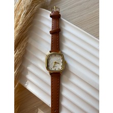 Quartz Bs Stıll Vintage Kadın Kol Saati Retro Quartz Deri Kordon 1 Adet