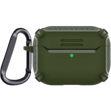 Megafox Teknoloji Pro 2 Uyumlu Kılıf Karbonfiber Doku Askı Aparatlı Sert Silikon Airbag 26 Kılıf Koyu Yeşil