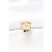 Clariss Gold Renk Ayarlanabilir Kavisli Ayna Yüzük