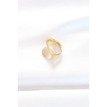 Clariss Gold Renk Ayarlanabilir Kavisli Ayna Yüzük