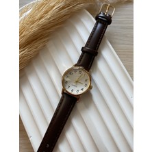 Quartz Bs Stıll Minimal Vintage Kadın Kol Saati Retro Quartz Deri Kordon 1 Adet