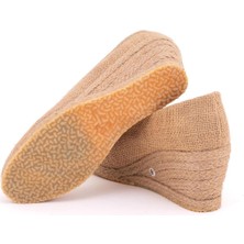 Star Tombis Hasır Keten Espadril Dolgu Topuk