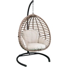 Monalin Home Garden Sofya Classic Rattan El Örgüsü Bahçe & Balkon & Teras Salıncağı