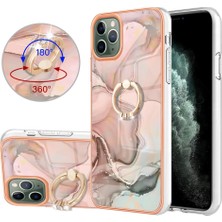 Manyi Market IPhone 12 Için Kılıf Pro Max Tampon Mermer Darbeye Tpu Silikon 360 &deg; Halka (Yurt Dışından)