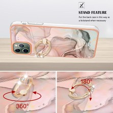 Manyi Market IPhone 12 Için Kılıf Pro Max Tampon Mermer Darbeye Tpu Silikon 360 &deg; Halka (Yurt Dışından)