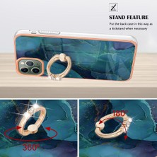 Manyi Market IPhone 12 Için Kılıf Pro Max Tampon Mermer Darbeye Tpu Silikon 360 &deg; Halka (Yurt Dışından)