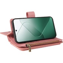 Manyi Market Xiaomi 14 Pu Deri Manyetik Kapatma Onbeş Kart Yuvaları ile (Yurt Dışından)