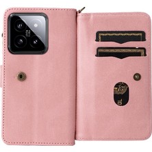 Manyi Market Xiaomi 14 Pu Deri Manyetik Kapatma Onbeş Kart Yuvaları ile (Yurt Dışından)