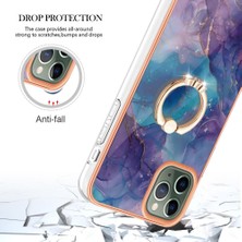 Manyi Market IPhone 12 Için Kılıf Pro Max Tampon Mermer Darbeye Tpu Silikon 360 &deg; Halka (Yurt Dışından)