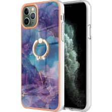 Manyi Market IPhone 12 Için Kılıf Pro Max Tampon Mermer Darbeye Tpu Silikon 360 &deg; Halka (Yurt Dışından)