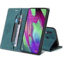 Mays Shop Samsung Galaxy A40 Kickstand Iki Kart Yuvaları Premium Deri Kılıf (Yurt Dışından)