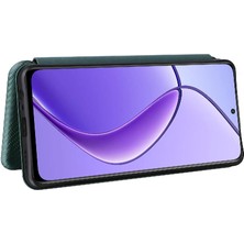 Mays Shop Realme 12 5g Tam Koruma Manyetik Karbon Fiber Kart Folio Için Kılıf (Yurt Dışından)