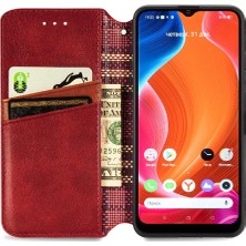 Mays Shop Oppo Realme C20 Cüzdan Fonksiyonu Için Zarif Iş Çevirme Kapağı (Yurt Dışından)