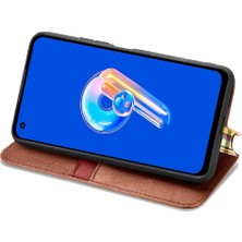 Mays Shop Asus Zenfone 9 Için Kılıf Cüzdan Fonksiyonu Moda Tasarım Deri Kılıf Flip (Yurt Dışından)