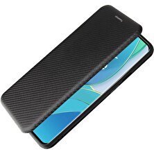 Mays Shop Oneplus 9 Için Kılıf Manyetik Karbon Fiber Kart Ekleme Tam Koruma (Yurt Dışından)