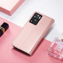 Mays Shop Oppo A57 4g Kısa Kayış Deri Kılıf Için Dört Yapraklı Yonca Kapak Çevirin (Yurt Dışından)