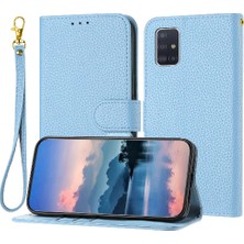 Mays Shop Samsung Galaxy A71 4g Için Telefon Kılıfı Kart Yuvaları Tutucu Cüzdan Litchi Pu (Yurt Dışından)