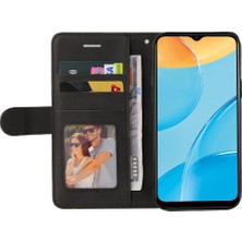 Mays Shop Oppo A15 Iki Renkli Dikiş Kickstand Koruyucu Pu Deri Flip Için Kılıf (Yurt Dışından)