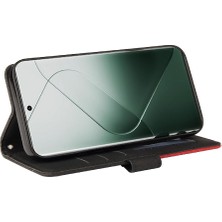 Mays Shop Xiaomi 14 Pro Için Kickstand Koruyucu Kart Yuvası Standı ile Pu Flip (Yurt Dışından)