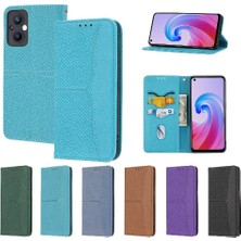 Mays Shop Oppo Için Kılıf A96 5g/oppo 7 4g/credit 8 4g Pu Deri Kapak Kredi Kartı Flip (Yurt Dışından)