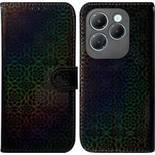 Mays Shop Infinix Sıcak 40 Pro Için Kılıf Standı Tutucu Cüzdan Kılıf Kart Yuvası Glitter Pu (Yurt Dışından)