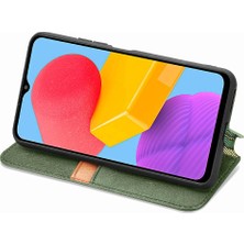 Mays Shop Samsung Galaxy M13 4g Zarif Iş Deri Kılıf Kapak Çevirin (Yurt Dışından)