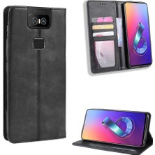 Mays Shop Asus Zenfone 6 Için Kılıf Pu Deri Manyetik Kapatma Cüzdan (Yurt Dışından)