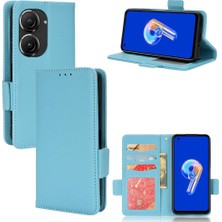 Mays Shop Asus Zenfone 9 Için Kılıf Pu Deri Kart Yuvaları Tutucu Manyetik Cüzdan Yan (Yurt Dışından)