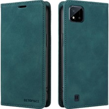 Mays Shop Realme C20/C20A/C11 Koruyucu Pu Deri Folio Cüzdan Manyetik Için Kılıf (Yurt Dışından)