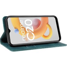 Mays Shop Realme C20/C20A/C11 Koruyucu Pu Deri Folio Cüzdan Manyetik Için Kılıf (Yurt Dışından)