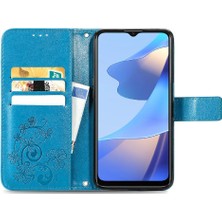 Mays Shop Oppo A16 Için Kılıf Kısa Kayış Deri Kılıf Kapak Çevirin Zarif Iş (Yurt Dışından)