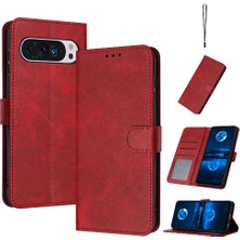 Mays Shop Toka Saf Renk Pu Deri ile Google Piksel 9 Pro Için Flip Case (Yurt Dışından)