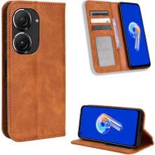 Mays Shop Asus Zenfone 9 Için Kılıf Manyetik Kapatma Cüzdan Pu Deri (Yurt Dışından)