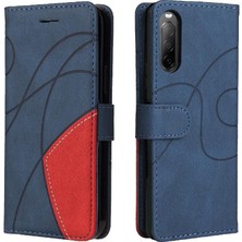 Mays Shop Sony Xperia 10II Kickstand Koruyucu Pu Deri Flip Folio Kılıf (Yurt Dışından)