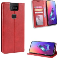 Mays Shop Asus Zenfone 6 Için Kılıf Pu Deri Manyetik Kapatma Cüzdan (Yurt Dışından)