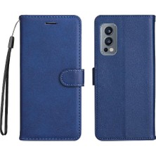 YH Market Oneplus Nord 2 5g Için Flip Case Kart Yuvası ile Klasik Düz Renk Yüksek (Yurt Dışından)