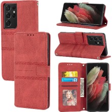 YH Market Samsung Galaxy S21 Ultra 5g Için Flip Case Pu Deri Cüzdan Kılıf Kapatma (Yurt Dışından)