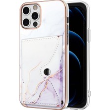 YH Market Iphone 11 Için Kılıf Pro Yumuşak Tpu Tampon Mermer Ince Cüzdan Kart Yuvaları (Yurt Dışından)