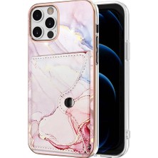 YH Market Iphone 11 Için Kılıf Pro Max Kart Yuvaları Yumuşak Tpu Tampon Ince Cüzdan Mermer (Yurt Dışından)