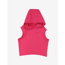 Jeep Fuşya Kız Çocuk Kapüşonlu Relaxed Sweatshirt C4SG-SWT4002